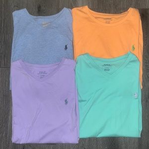 4 polo tee shirts